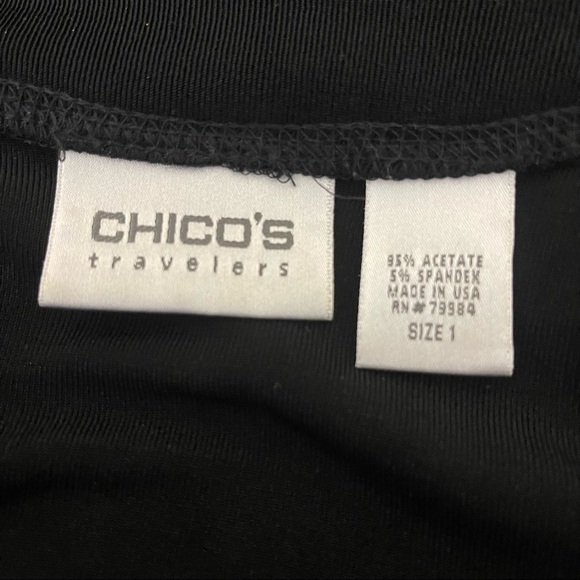 Chicos Women’s Black Top 1 M - Picture 3 of 5